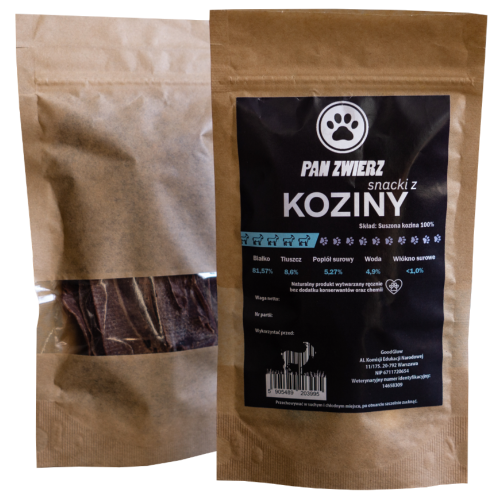 Naturalne smaczki z koziny dla psa i kota 25g - zdjęcie główne