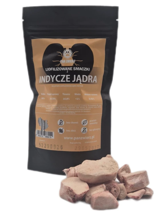 Liofilizowane smaczki z indyczych jąder 50g dla psa i kota - zdjęcie główne