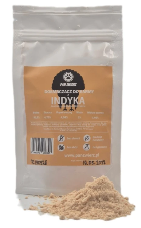 Dosmaczacz z liofilizowanego indyka 40 g – naturalna posypka do karmy - zdjęcie główne